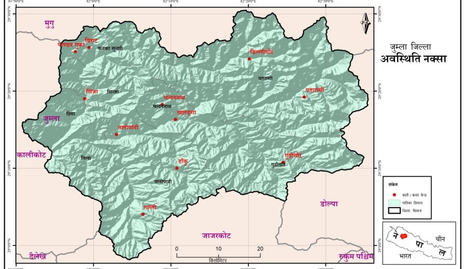 जुम्लाको नक्सा